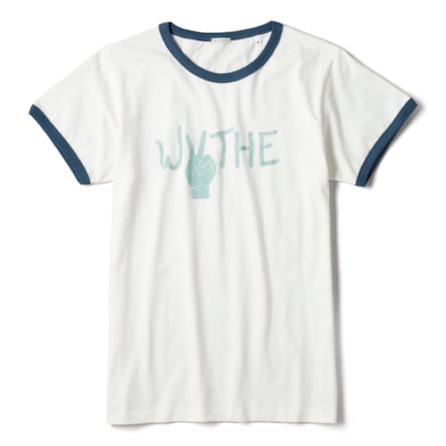 laydown image of Tubular Peace Ringer T-Shirt