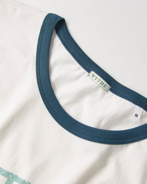 laydown detail image of Tubular Peace Ringer T-Shirt