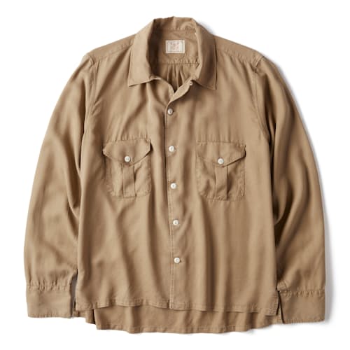 laydown image of Tencel Patio Camp Collar Shirt