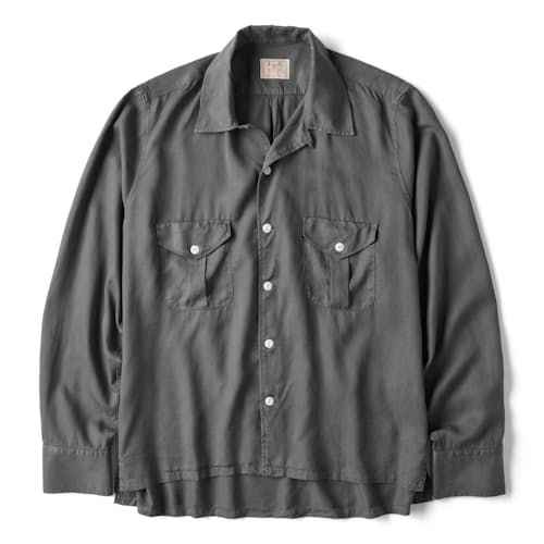 laydown image of Tencel Patio Camp Collar Shirt