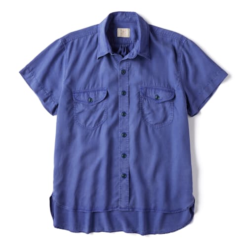 laydown image of Short Sleeve Tencel Garage Shirt