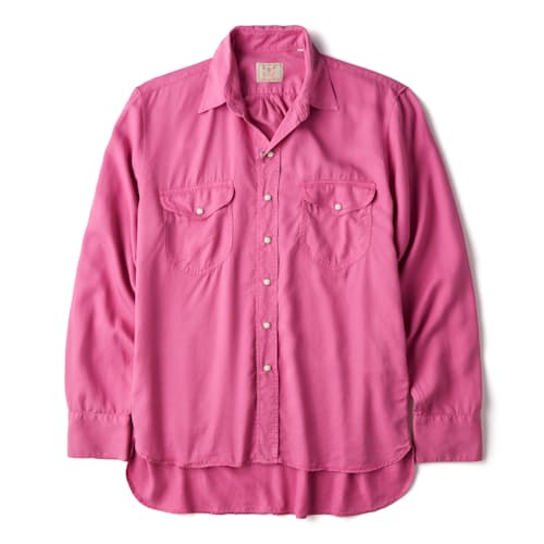 laydown image of Tencel Pearlsnap Shirt