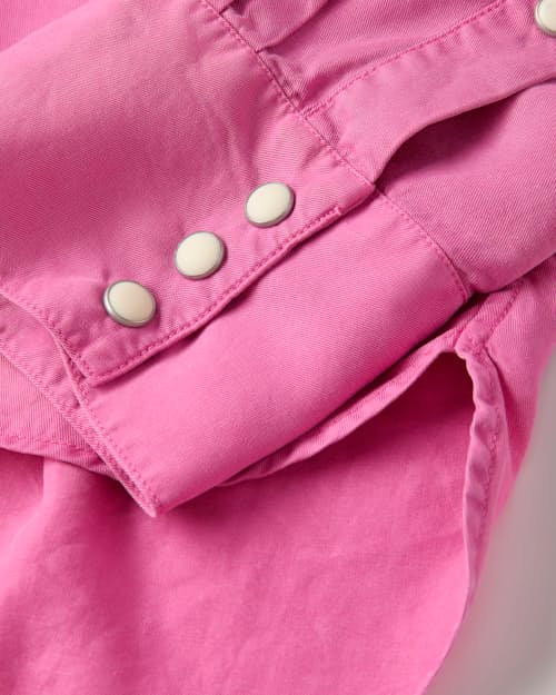 laydown detail image of Tencel Pearlsnap Shirt