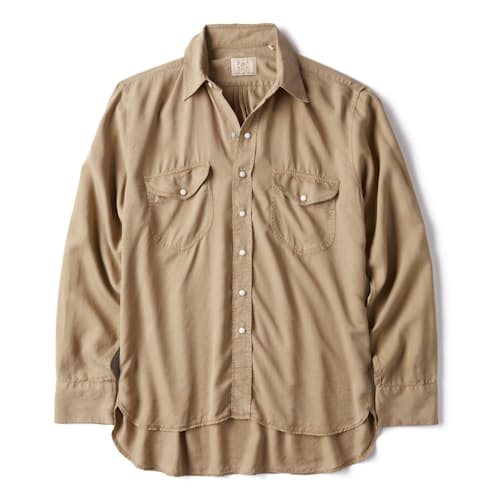 laydown image of Tencel Pearlsnap Shirt
