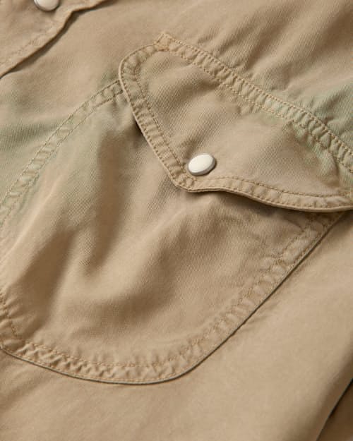 laydown detail image of Tencel Pearlsnap Shirt