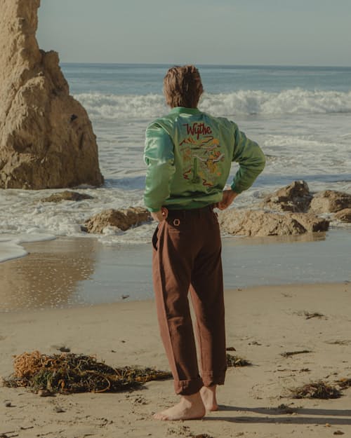 lifestyle image of Rustic Plainweave Chinos