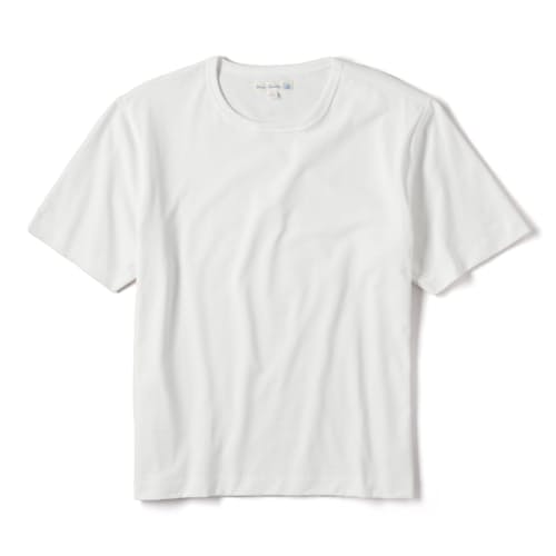 laydown image of Cropped Vintage Machine Jersey T-Shirt- 2M15C