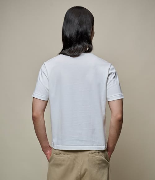 on model image of Cropped Vintage Machine Jersey T-Shirt- 2M15C