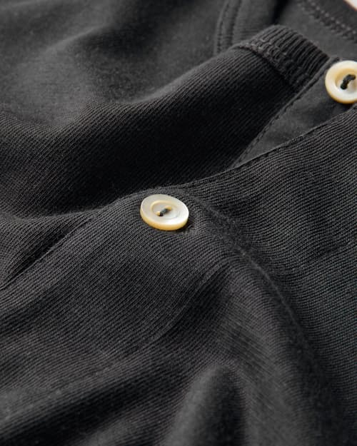 laydown detail image of Loopwheeled Long Sleeve Henley