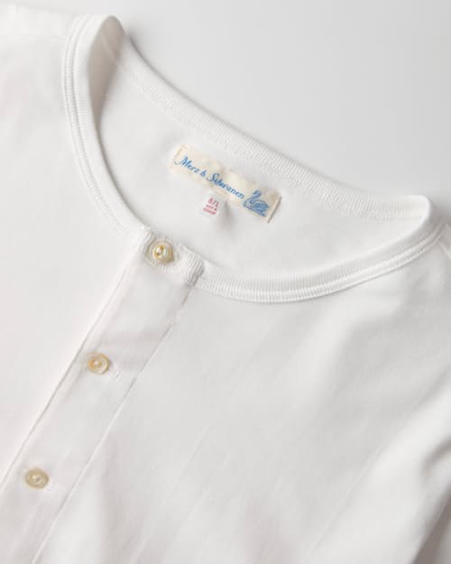 laydown detail image of Loopwheeled Long Sleeve Henley