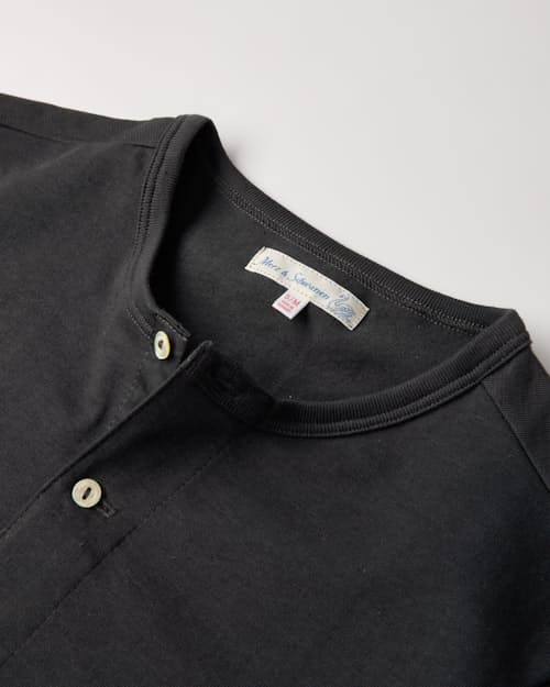 laydown detail image of Loopwheeled Long Sleeve Henley