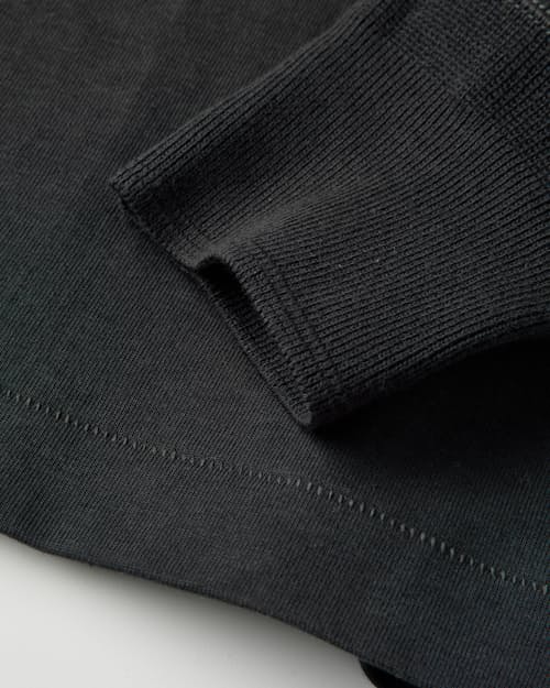 laydown detail image of Loopwheeled Long Sleeve Henley