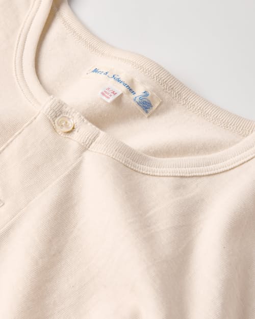 laydown detail image of Loopwheeled Long Sleeve Henley