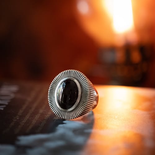 lifestyle image of Byron Ring w/Onyx
