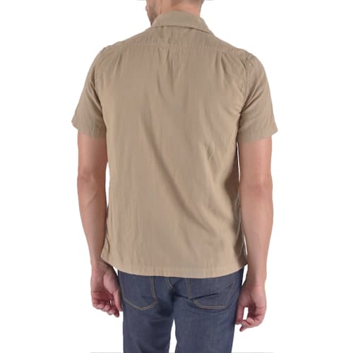 on model image of The Wrench Gauze Camp Shirt
