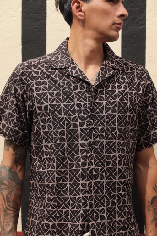 lifestyle image of Khushi Camp Shirt