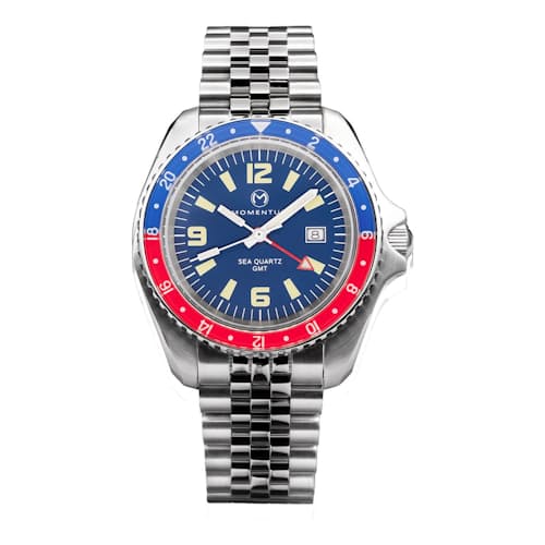 laydown image of Sea Quartz 30 GMT Watch