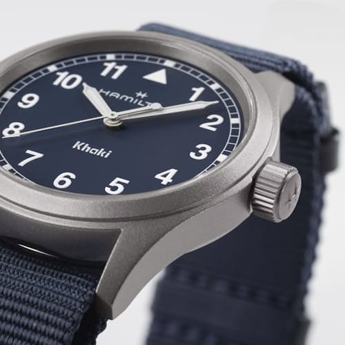 laydown detail image of Khaki Field Quartz 38mm Field Watch