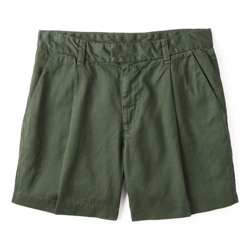 laydown image of Twill Pleated Shorts