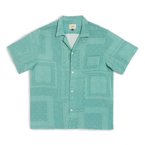 laydown image of Beach Camp Collar Short Sleeve Shirt