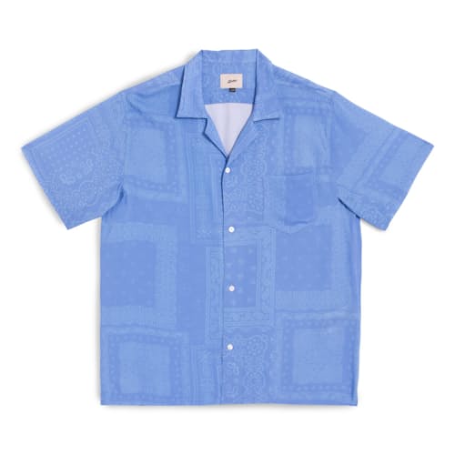 laydown image of Beach Camp Collar Short Sleeve Shirt