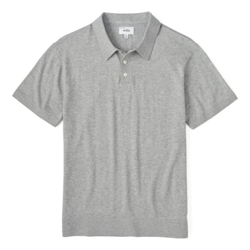 laydown image of Cotton Cashmere Sweater Polo