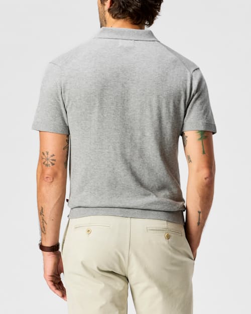 on model image of Cotton Cashmere Sweater Polo