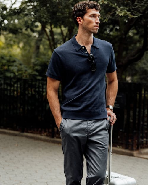 lifestyle image of Cotton Cashmere Sweater Polo
