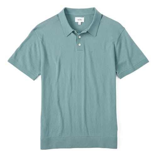 laydown image of Cotton Cashmere Sweater Polo