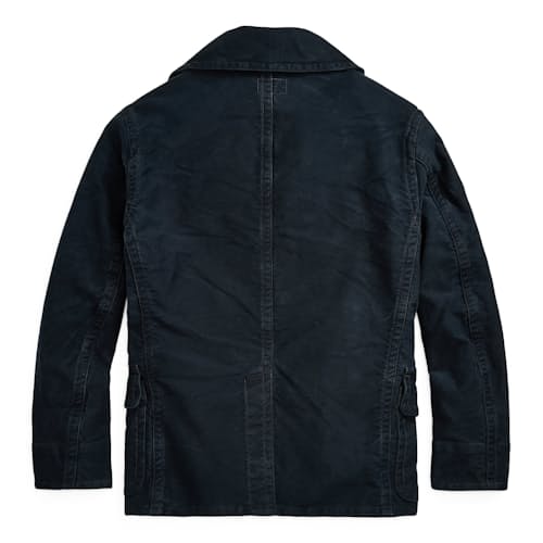 laydown image of Jackson Cotton Moleskin Peacoat