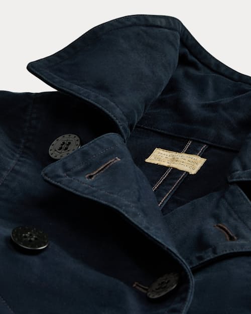 laydown detail image of Jackson Cotton Moleskin Peacoat