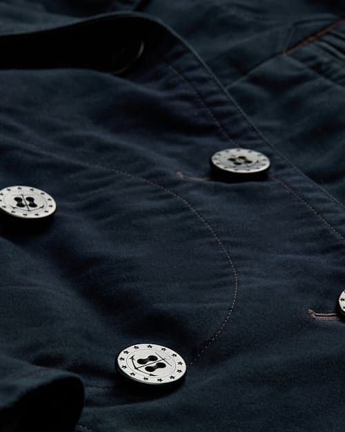 laydown detail image of Jackson Cotton Moleskin Peacoat