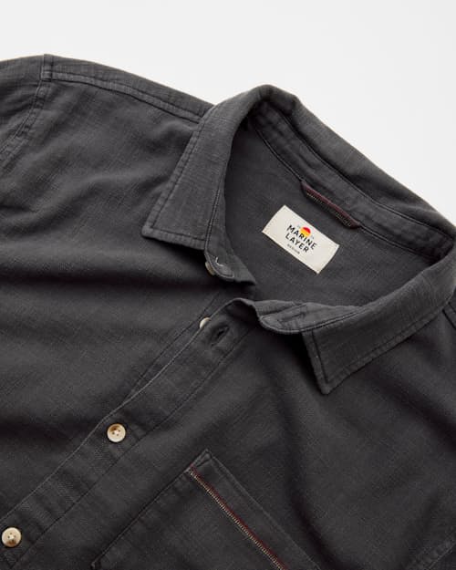 laydown detail image of Classic Stretch Selvage Long Sleeve Shirt