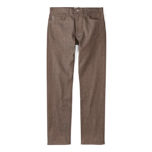 laydown image of The Hammer Straight Stretch Selvedge Denim Jeans