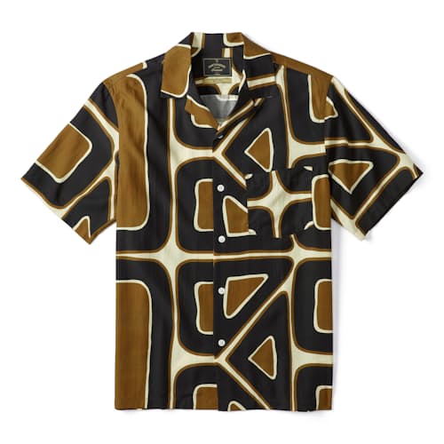 laydown image of Opum Tencel Camp Collar Shirt