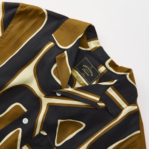laydown detail image of Opum Tencel Camp Collar Shirt