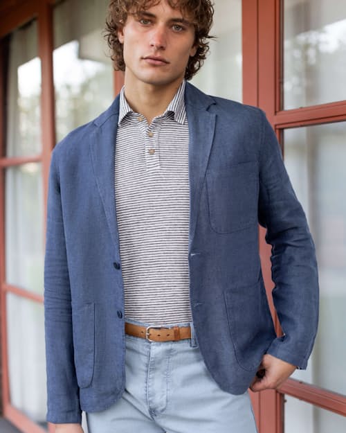 lifestyle image of Alta French Linen Blazer