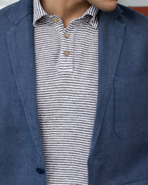 lifestyle image of Alta French Linen Blazer