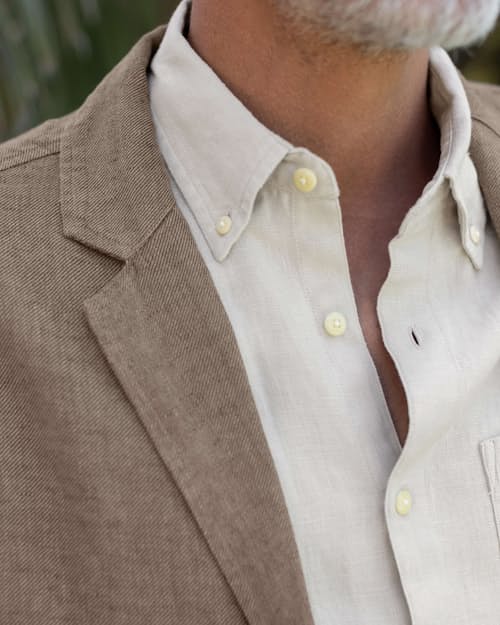 lifestyle image of Alta French Linen Blazer
