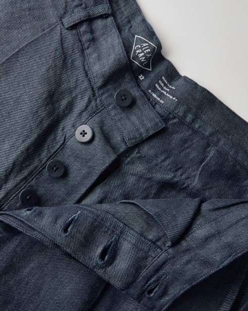 lifestyle image of Alta French Linen Trousers
