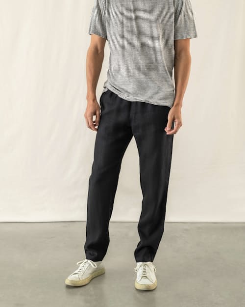 on model image of Bo Linen Pants