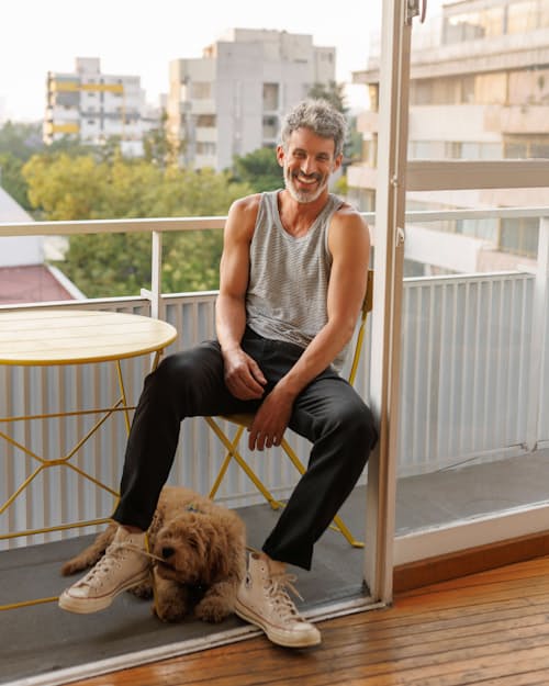 lifestyle image of Linen Tank