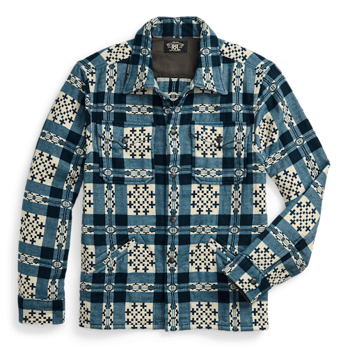 laydown image of Brushed Jacquard Patterned Shirt