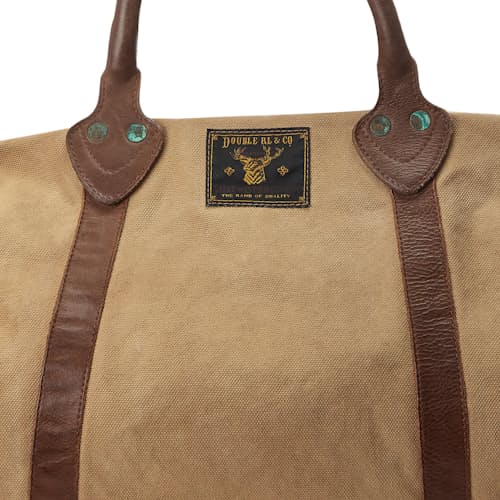 laydown detail image of Cotton Canvas/Leather Douglas Duffle Bag
