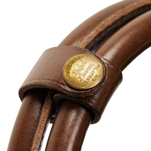 laydown detail image of Cotton/Leather Garment Bag