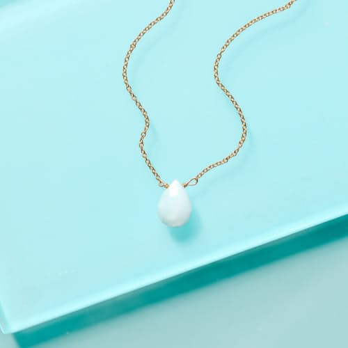 lifestyle image of Women's Larimar Little Gemstone Necklace