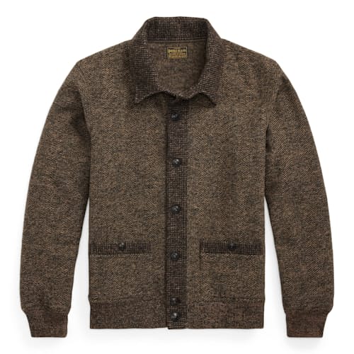 laydown image of Angus Jacquard Cardigan Sweater Jacket