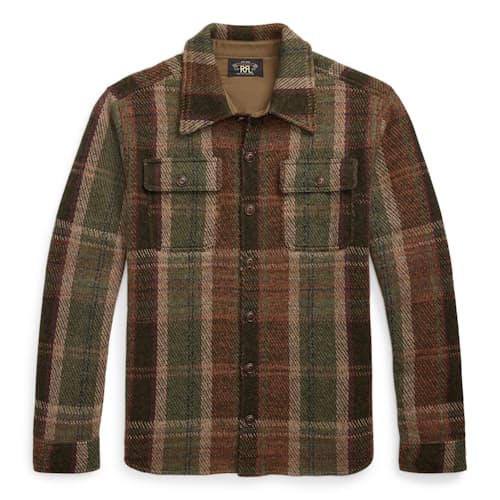 laydown image of Birdseye Jacquard Matlock Cashmere Shirt