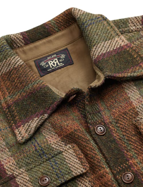 laydown detail image of Birdseye Jacquard Matlock Cashmere Shirt