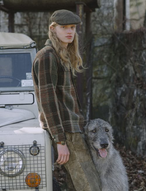 lifestyle image of Birdseye Jacquard Matlock Cashmere Shirt